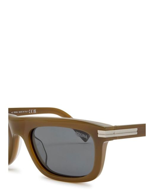 Zegna Multicolor Square-Frame Sunglasses for men