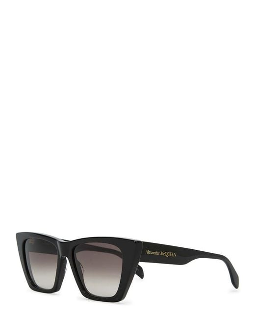 McQueen Black Cat-Eye Sunglasses, Sunglasses