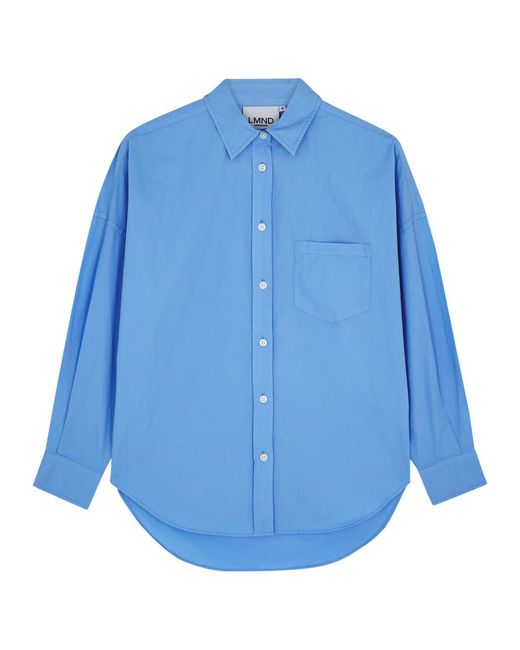 LMND Lemonade Blue Chiara Cotton-poplin Shirt