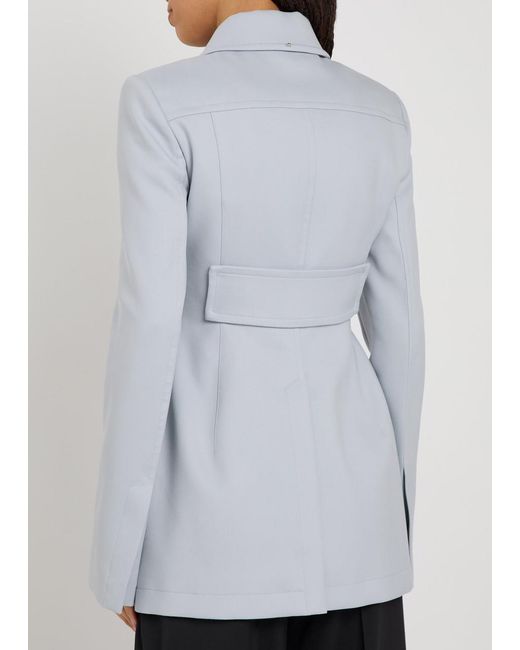 Sportmax Gray Fitted Cotton-Blend Jacket