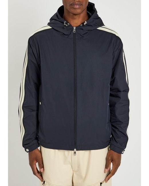 Moncler Blue Olan Hooded Shell Jacket for men