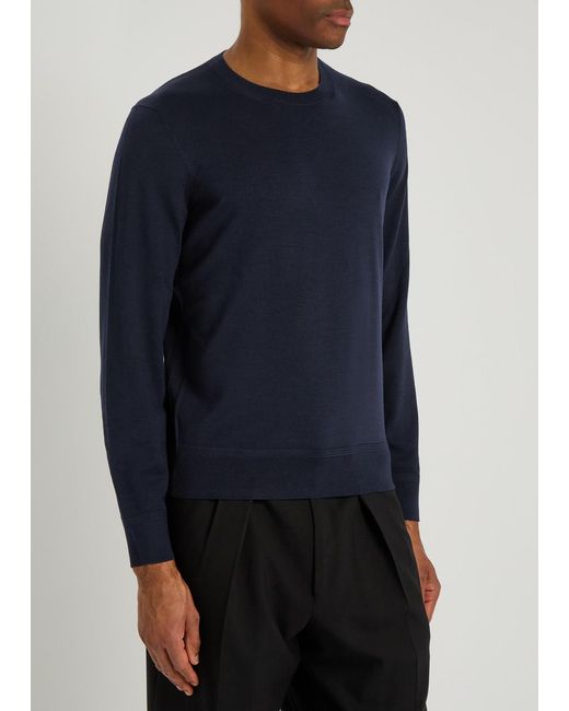 Tom Ford Blue Crew-Neck Wool Jumper for men