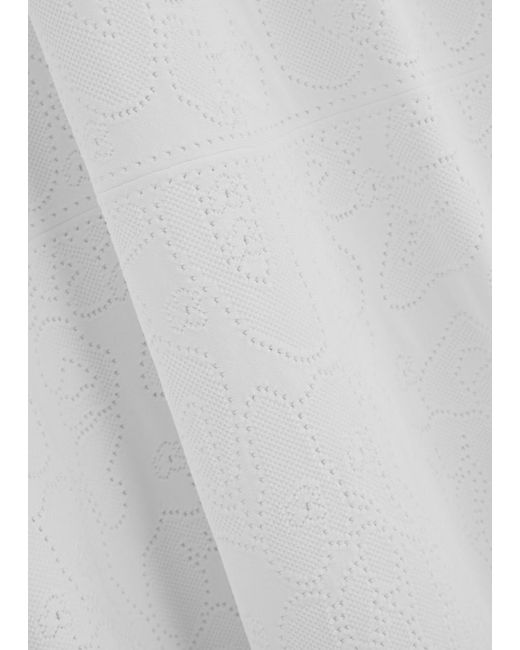 Needle & Thread White Pointelle-Knit Midi Dress