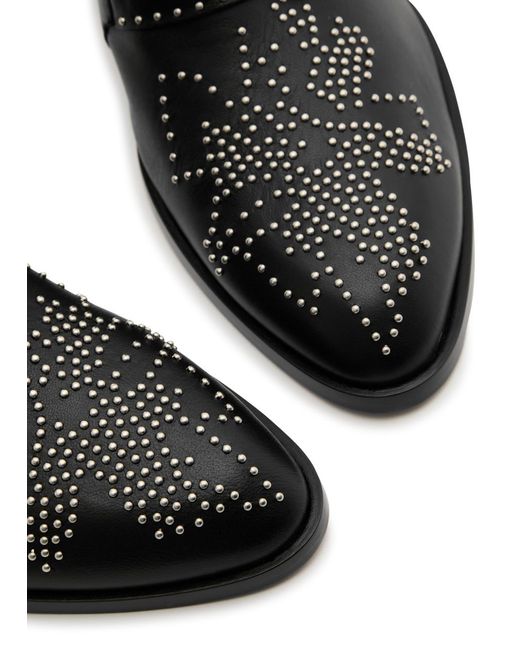 Chloé Black Susanna 40 Studded Leather Ankle Boots