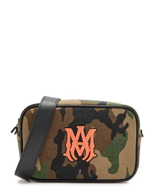 Amiri Gray Ma Camouflage Twill Camera Cross-Body Bag for men