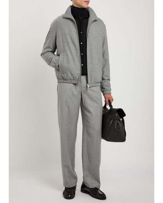 Lardini Gray Stretch-Wool Jacket for men