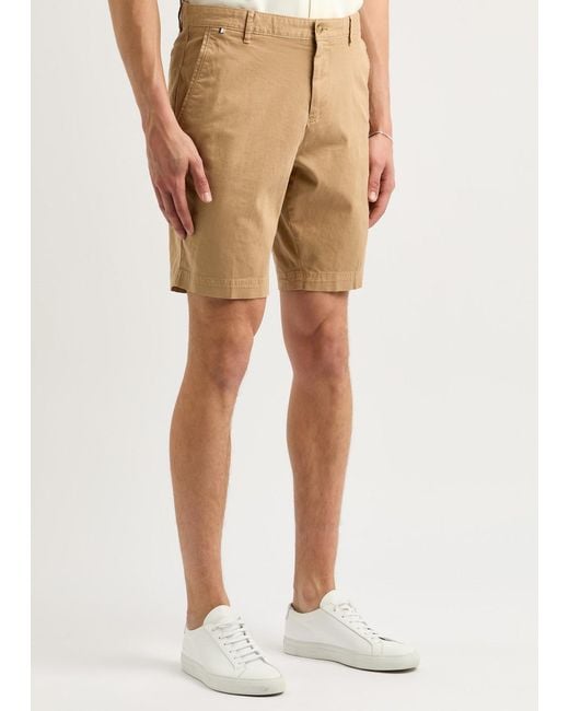 Boss Natural Slice Stretch-Cotton Shorts for men