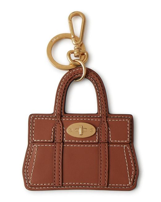 Mulberry Brown Bayswater Leather Bag Charm