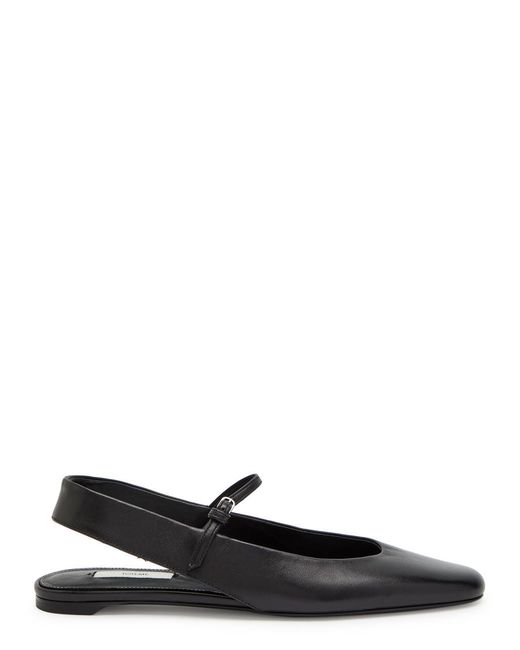 Totême Black Nappa Leather Mary Jane Flats