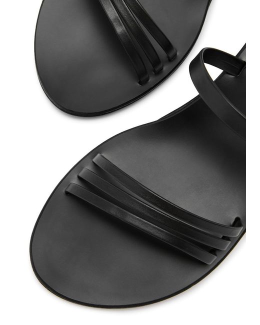 Ancient Greek Sandals Black Siopi 40 Leather Wedge Mules