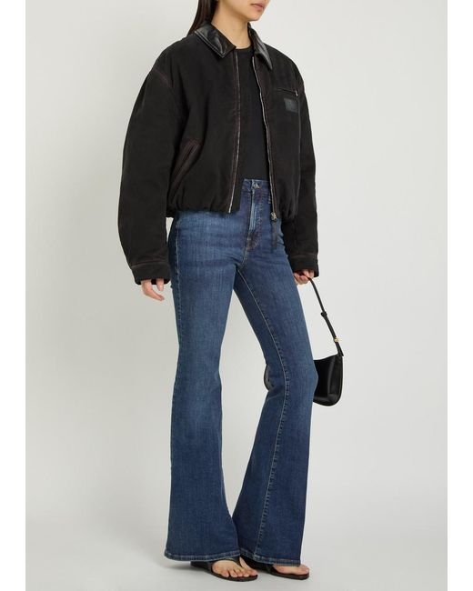GOOD AMERICAN Blue Good Legs Skinny Flared-Leg Jeans