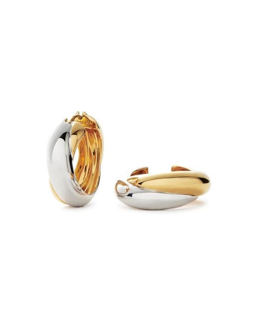 Missoma Metallic X Lucy Williams Entwine Two-tone Hoop Earrings