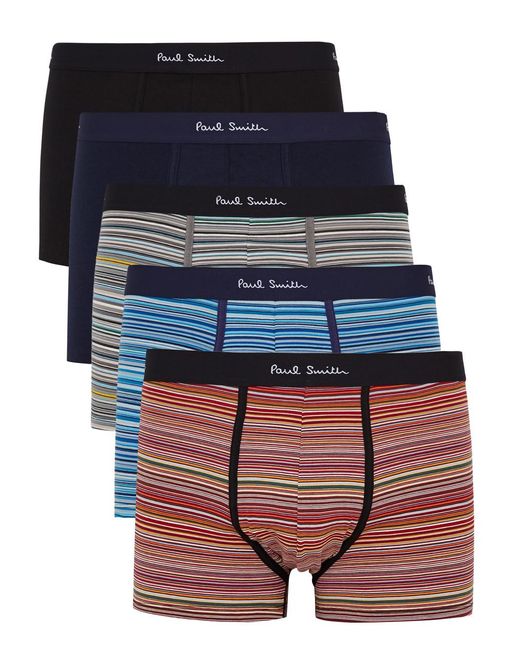 Paul Smith Blue Stretch-cotton Trunks for men
