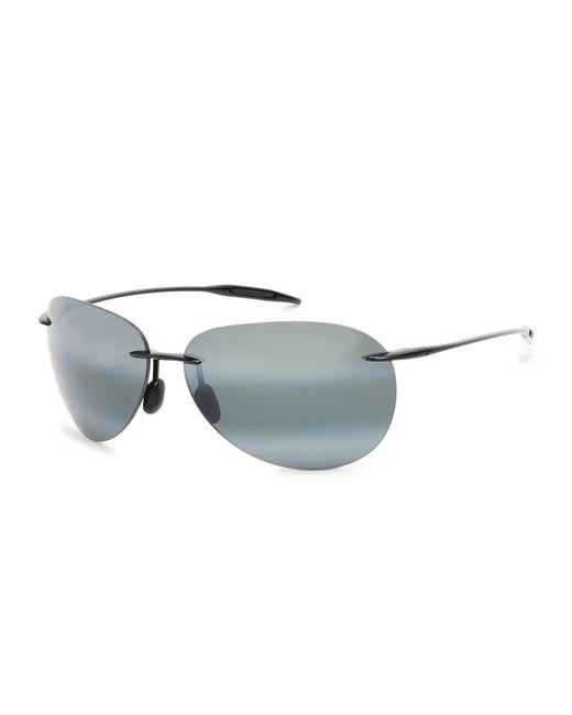 Maui Jim Blue Sugar Beach Rimless Round-frame Sunglasses for men