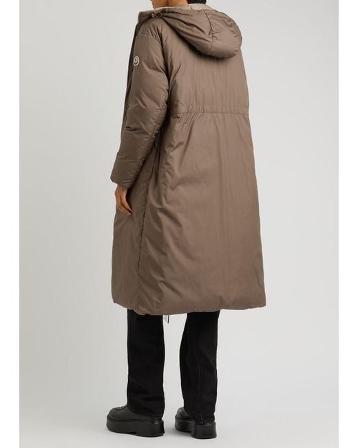 Moncler Natural Boulogne Reversible Quilted Shell Coat