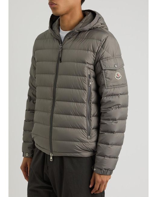 Moncler Gray Galion Quilted Shell Jacket for men