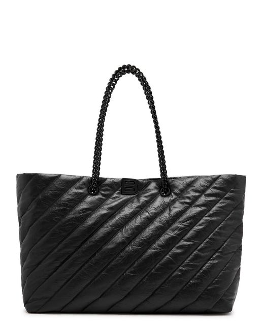 Balenciaga Black Crush Quilted Leather Tote