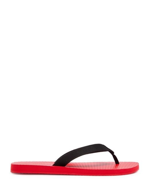 The Row Red Dune Classic Grosgrain Flip Flops