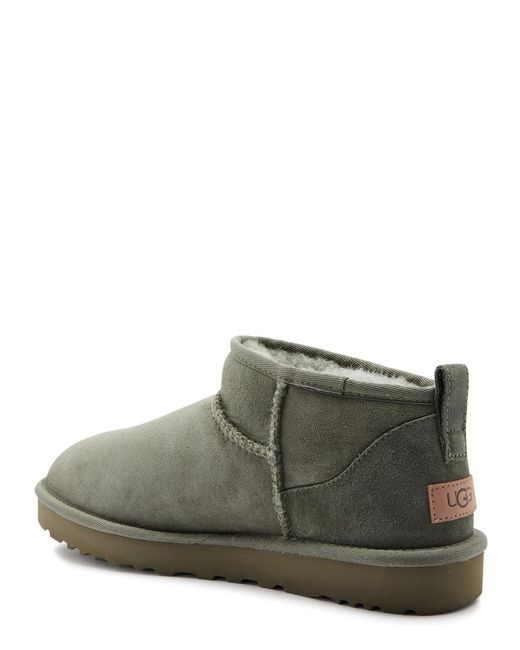 Ugg Green Classic Ultra Mini Suede Ankle Boots