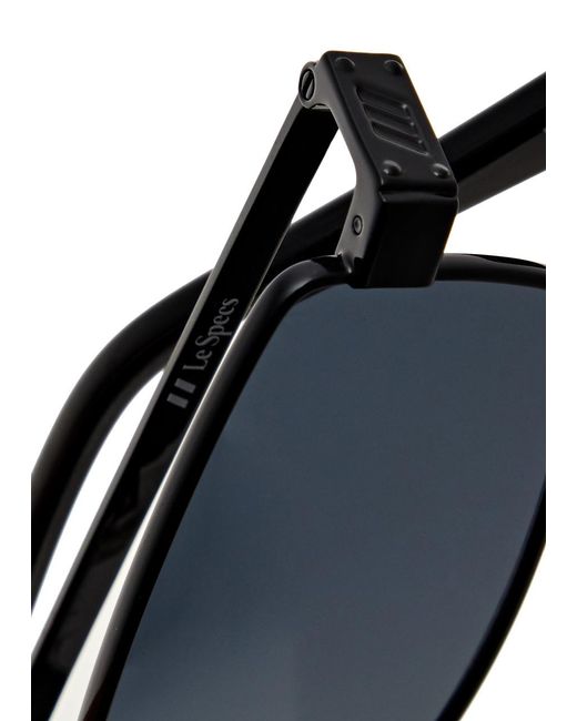 Le Specs Blue Bizarro Rectangle-frame Sunglasses for men
