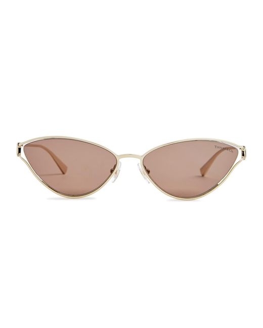 Tiffany & Co Metallic Cat-Eye Sunglasses