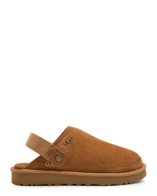 Ugg Brown Goldencoast Ii Suede Clogs for men