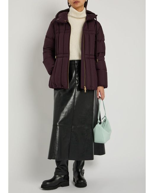 Moncler Purple Estom Padded Drawstring Shell Jacket
