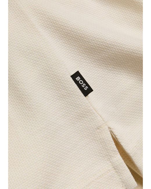 Boss Natural Crew-Neck Fine-Knit Cotton T-Shirt for men