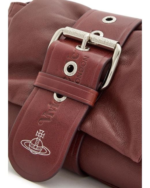 Vivienne Westwood Red Hazel Treasure Leather Shoulder Bag