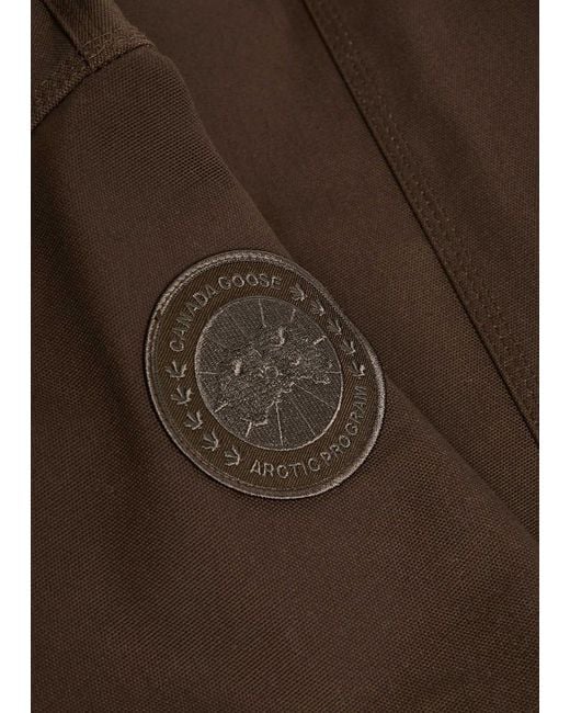 Canada Goose Brown Beaumont Corduroy-Collar Canvas Coat