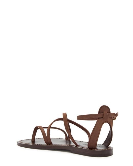 K. Jacques Brown Epicure Cross-Over Leather Sandals