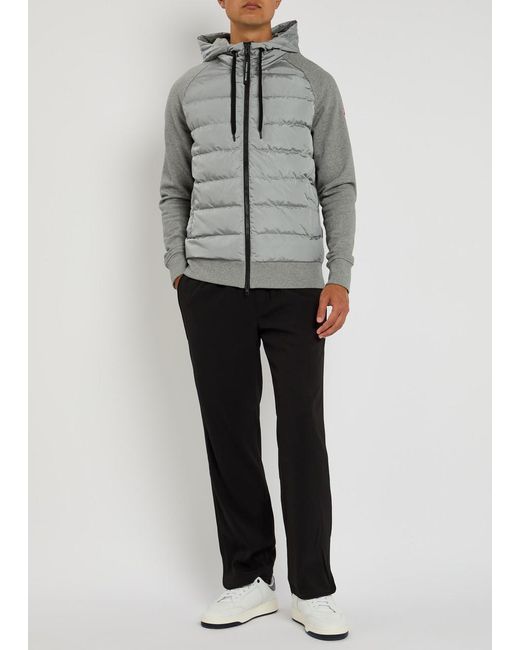 Canada Goose Gray Hybridge Huron Hooded Shell And Cotton Jacket for men