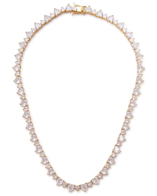 Fallon White Heart Rivière Crystal-embellished Necklace