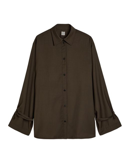 Totême  Brown Wool Shirt