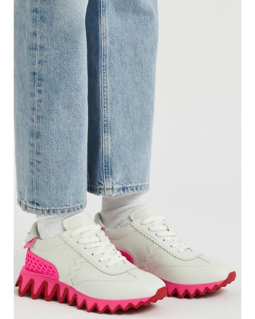 Christian Louboutin Pink Loubishark Donna Leather Sneakers