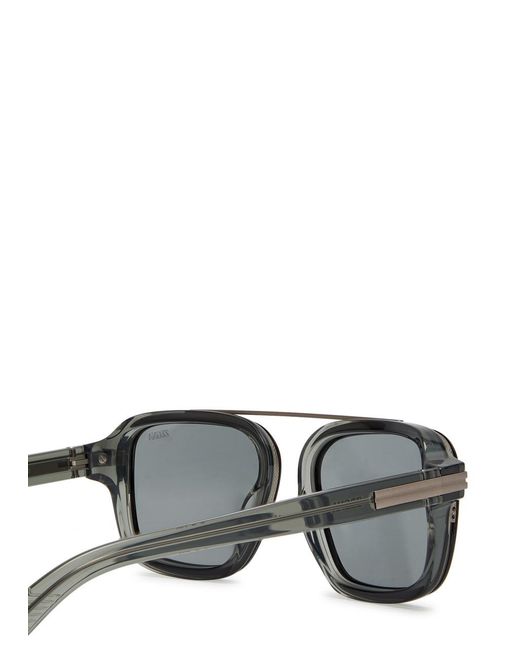 Zegna Gray Aviator-Style Sunglasses for men