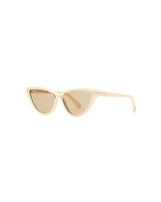 Tom Ford White Charlie Cream Cat-eye Sunglasses