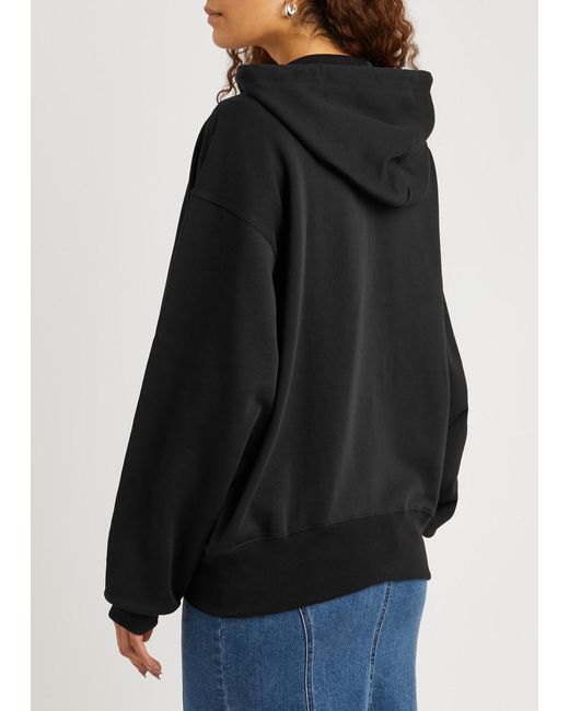 Acne Black Hooded Cotton Sweatshirt