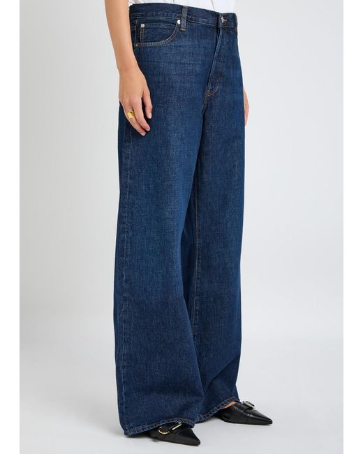FRAME Blue The Loose Wide-Leg Jeans