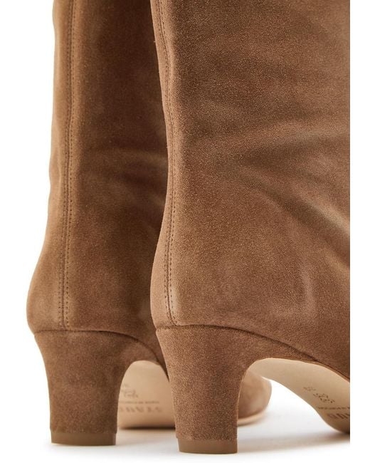Staud Brown Wally Suede Knee-High Boots