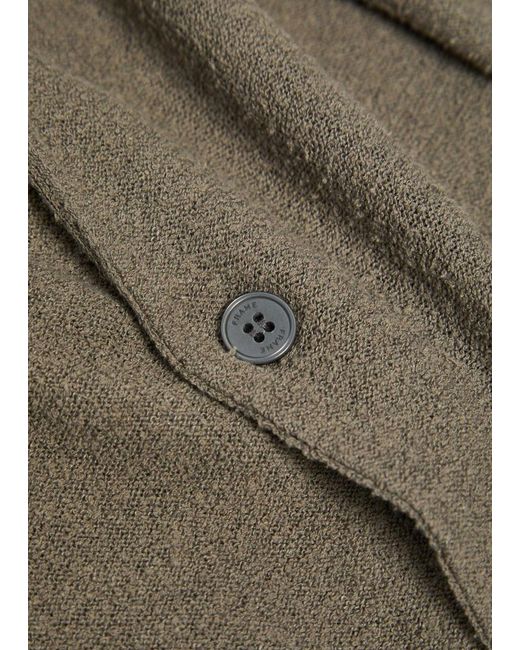 FRAME Natural Textured-Knit Linen And Silk-Blend Shirt for men