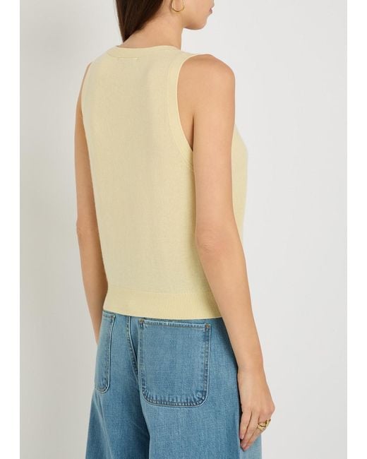 PAIGE Natural Anika Cashmere Vest