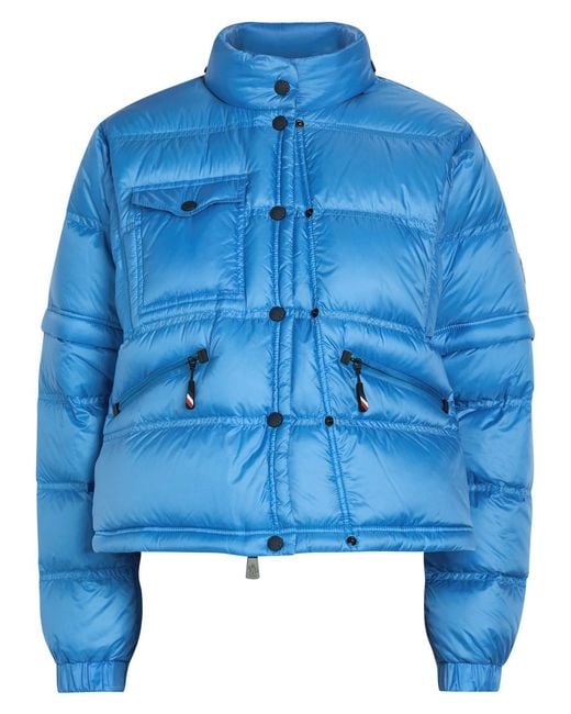 Moncler Blue Mauduits Padded Shell Bomber Jacket
