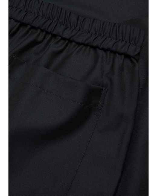 Officine Generale Blue Nilson Wool And Cashmere-Blend Trousers for men