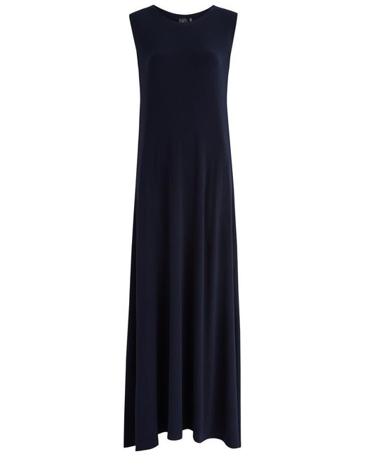 Norma Kamali Blue Stretch-Jersey Maxi Dress