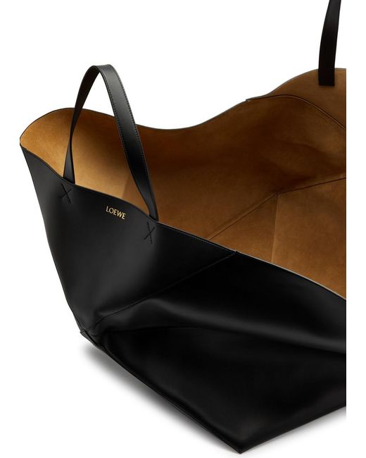 Loewe Black Puzzle Fold Xl Leather Tote