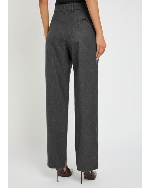 Blazé Milano Gray Fox Pleated Wool Trousers