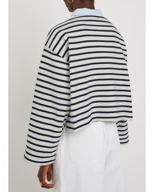 Polo Ralph Lauren White Striped Cotton Top