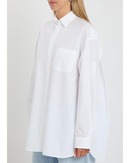 Agolde White X Maria Mcmanus Cotton-Poplin Shirt