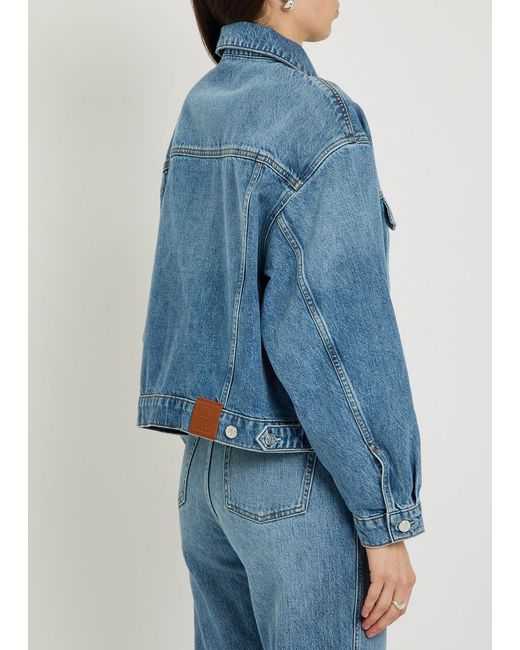 Anine Bing Blue Quincy Panelled Denim Jacket